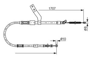 Bosch-onderdelen Bosch Handremkabel 1 987 482 260