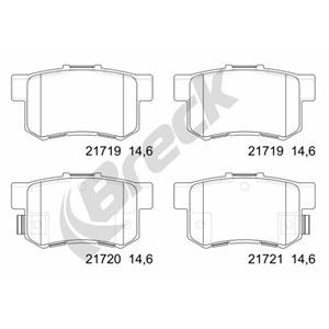 Bremsbelagsatz, Scheibenbremse Hinterachse Breck 21719 00 704 00