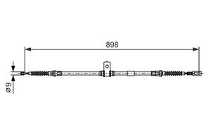 Seilzug, Feststellbremse Bosch 1 987 482 398