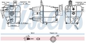 NISSENS Ausgleichsbehälter FIAT,PEUGEOT,CITROËN 996241 1323CY Kühlwasserbehälter,Kühlflüssigkeitsbehälter,Ausgleichsbehälter, Kühlmittel