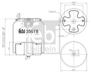 febibilstein Federbalg, Luftfederung Vorderachse beidseitig Febi Bilstein 35678