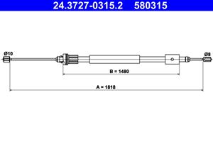 ATE Handremkabel 24.3727-0315.2