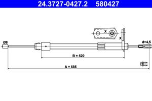 ATE Handremkabel 24.3727-0427.2