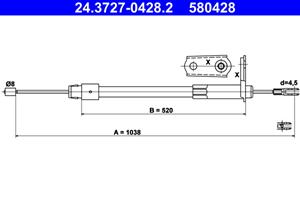 ATE Handremkabel 24.3727-0428.2