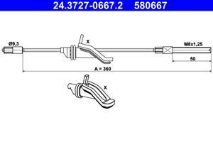 ATE Handremkabel 24.3727-0667.2