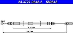 ATE Handremkabel 24.3727-0848.2