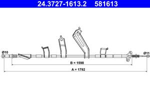 ATE Handremkabel 24.3727-1613.2