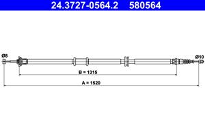ATE Handremkabel 24.3727-0564.2