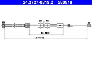 ATE Handremkabel 24.3727-0819.2