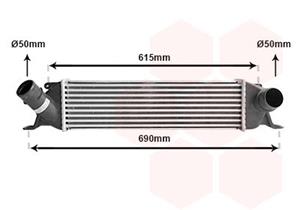 VAN WEZEL Intercooler, inlaatluchtkoeler  82014706