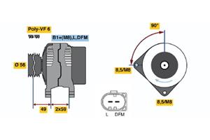 Bosch Alternator/Dynamo 0 124 515 117