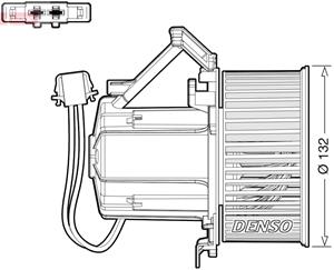 Denso Kachelventilator DEA02009