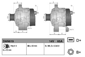 Denso Alternator/Dynamo DAN619