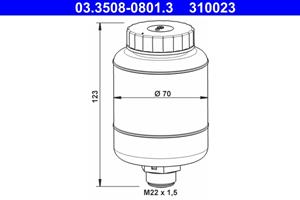 Remvloeistofreservoir 03.3508-0801.3