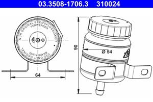 Remvloeistofreservoir 03.3508-1706.3