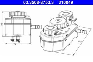 ATE Remvloeistofreservoir 03.3508-8753.3