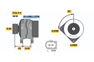 Bosch Alternator/Dynamo 0 124 325 140