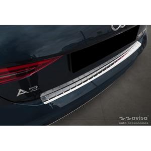 Audi RVS Bumper beschermer passend voor  A3 (8Y) Sportback 2020- 'Ribs'
