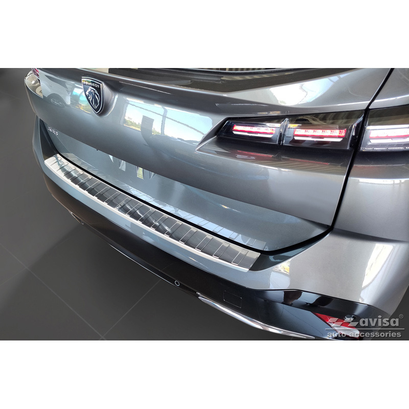 Peugeot RVS Bumper beschermer passend voor  308 III SW 2021- 'Ribs'