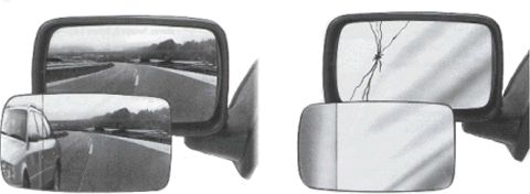 Fiat Plakspiegelglas Winkel-sp.  Uno
