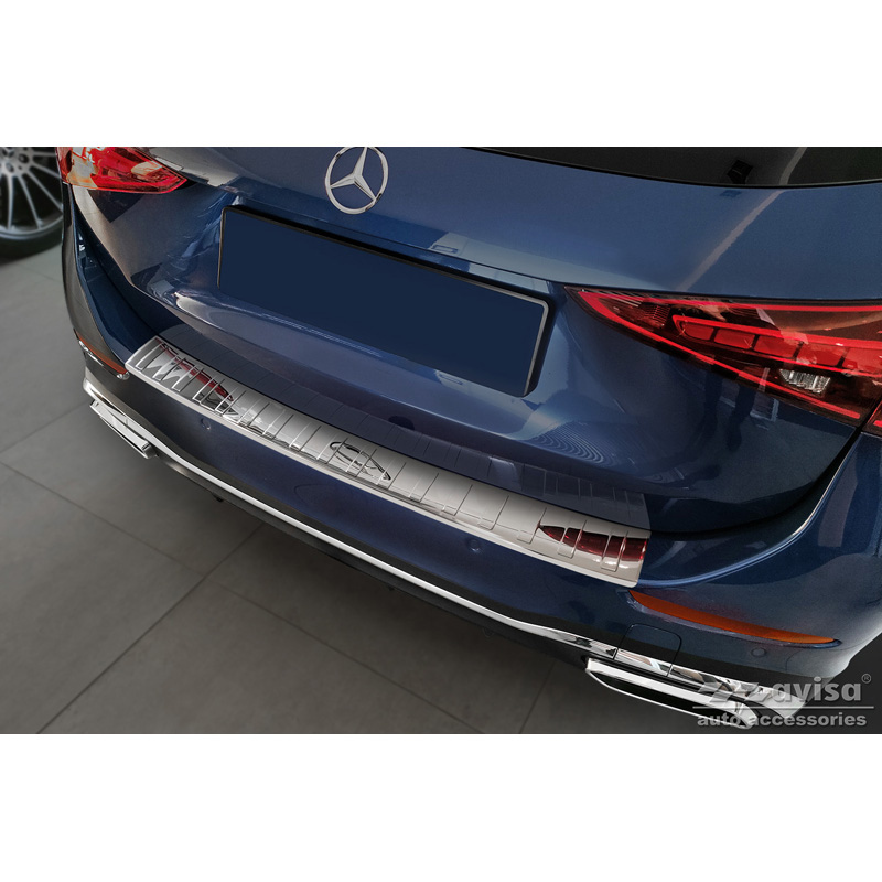 Mercedes-Benz Chroom RVS Bumper beschermer passend voor Mercedes C-Klasse AMG Estate (S206) 2021- 'Ribs'