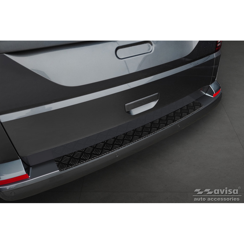 Volkswagen Matzwart Aluminium Bumper beschermer passend voor  Transporter T6 2015- & FL 2019- (me