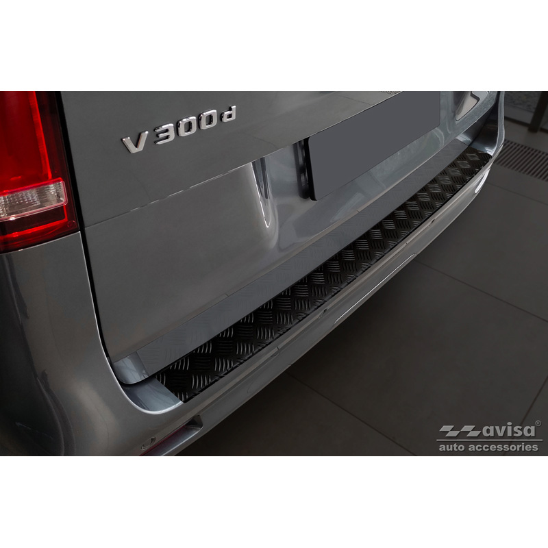Mercedes-Benz Matzwart Aluminium Bumper beschermer passend voor Mercedes Vito & V-Klasse 2014-2019 & Facelift