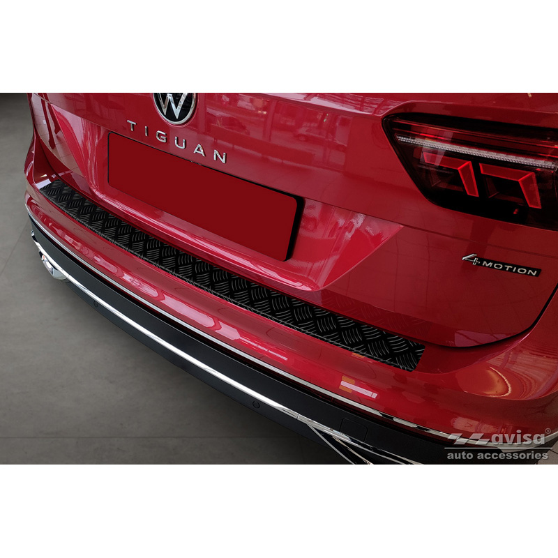 Volkswagen Matzwart Aluminium Bumper beschermer passend voor  Tiguan II incl. Allspace & R-Line 2