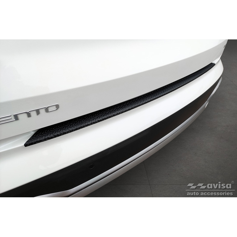 Kia Matzwart Aluminium Bumper beschermer passend voor  Sorento IV 2020- 'Riffled Plate'