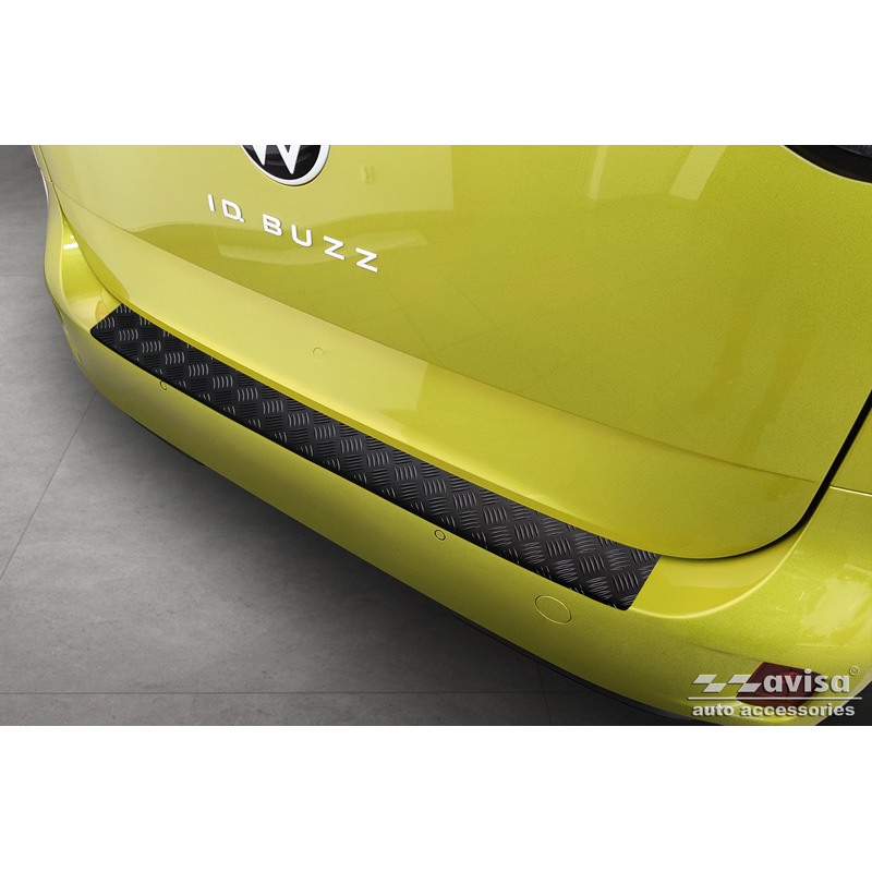 Volkswagen Matzwart Aluminium Bumper beschermer passend voor  ID. Buzz + Cargo Riffled Plate