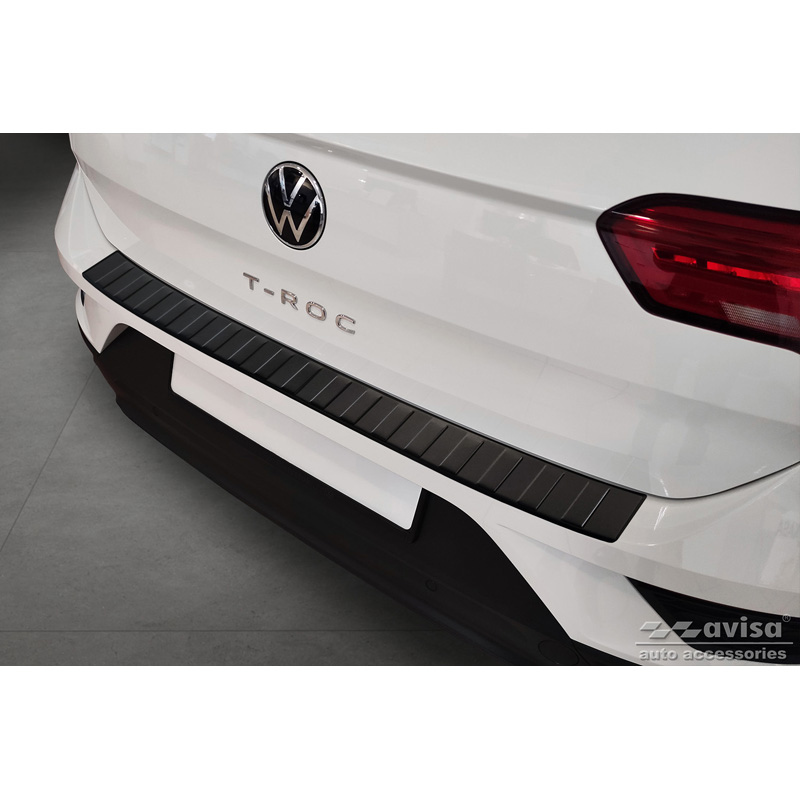 Volkswagen Matzwart RVS Bumper beschermer passend voor  T-Roc 2017-2022 & Facelift 2022- incl. C