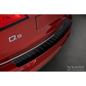 Audi Matzwart RVS Bumper beschermer passend voor  Q5 2008-2012 & 2012- 'Ribs'