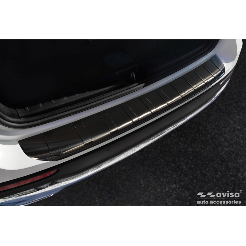 Mercedes-Benz Zwart RVS Bumper beschermer passend voor Mercedes GLB (X247) 2019- 'Ribs'