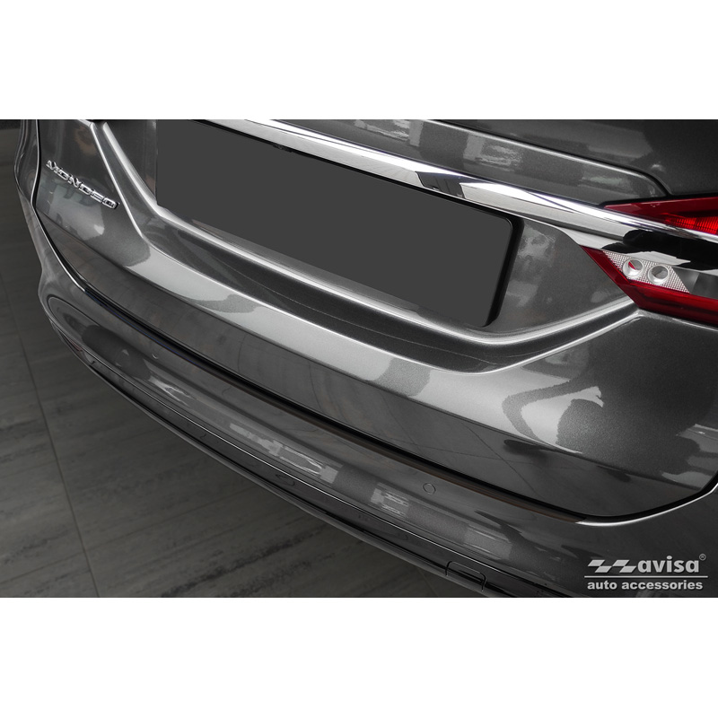 Ford Zwart RVS Bumper beschermer passend voor  Mondeo V Hatchback/Sedan 2014-2019 & FL 2019- 'Rib