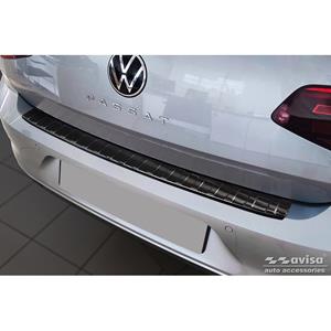 Volkswagen Zwart RVS Bumper beschermer passend voor  Passat Sedan 2014-2019 & FL 2019- 'Ribs'