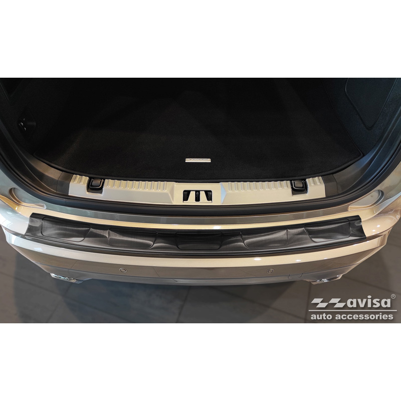 Ford Usa Zwart RVS Bumper beschermer passend voorFord Edge II FL 2018- 'Ribs'