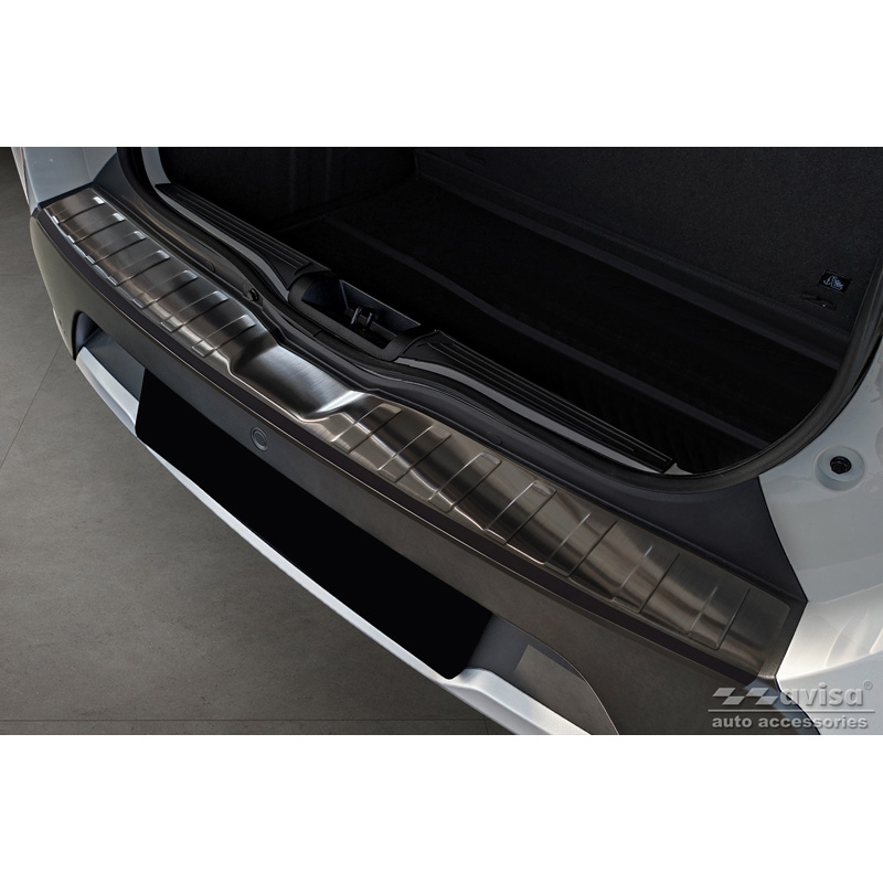 Dacia Zwart RVS Bumper beschermer passend voor  Spring 2020- 'Ribs'