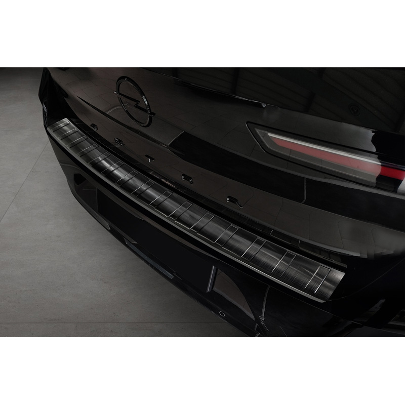 Opel Zwart RVS Bumper beschermer passend voor  Astra L HB 5-deurs 2021- 'Ribs'