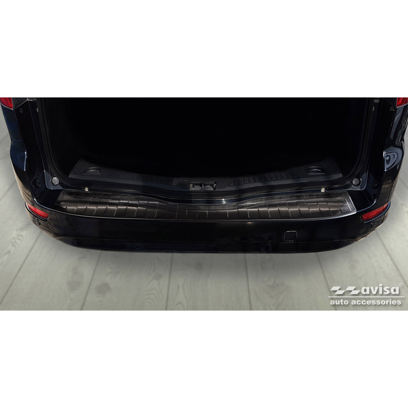 Ford Zwart RVS Bumper beschermer passend voor  Mondeo IV Wagon Facelift 2010-2014 'Ribs'