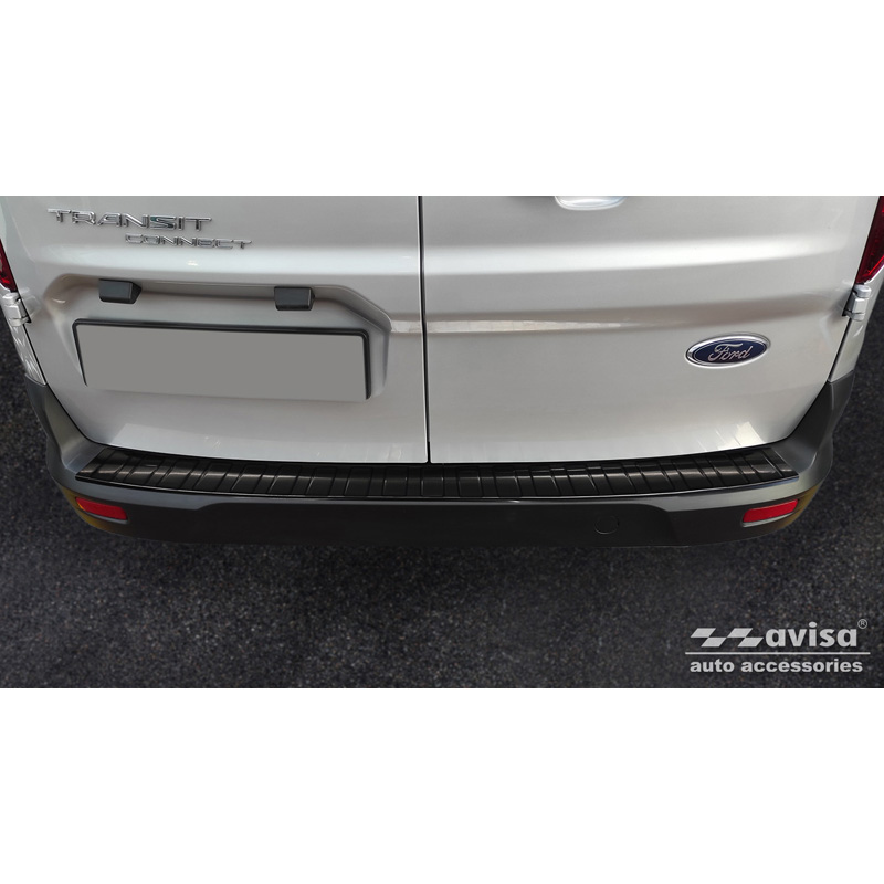 Ford Zwart RVS Bumper beschermer passend voor  Tourneo Connect/Transit Connect 2014-2017 & FL 201
