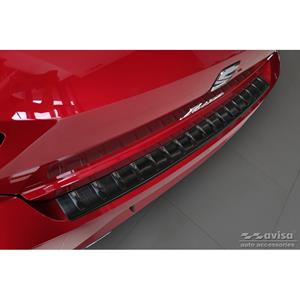 Seat Zwart RVS Bumper beschermer passend voor  Ibiza 6F Facelift 2021- 'Ribs'