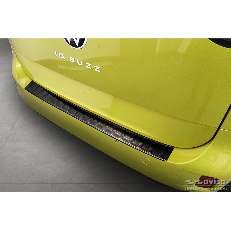 Volkswagen Zwart RVS Bumper beschermer passend voor  ID.Buzz 2022- 'Ribs'
