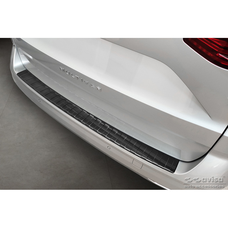 Volkswagen Zwart RVS Bumper beschermer passend voor  Multivan T7 2021- 'Ribs'
