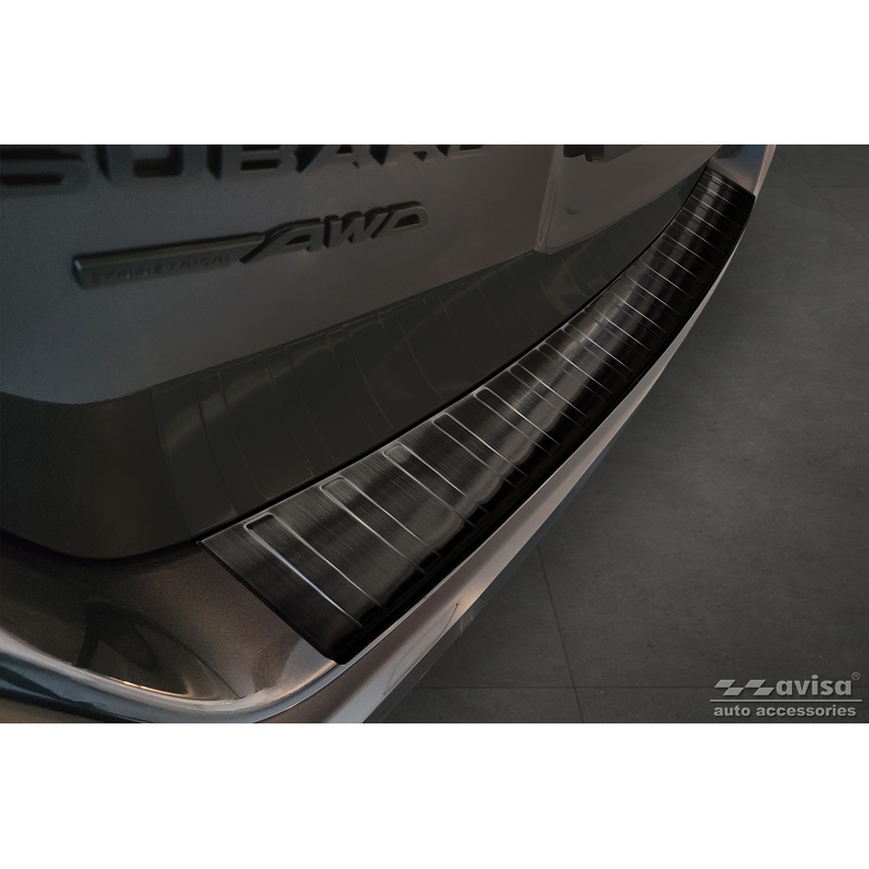 Subaru Zwart RVS Bumper beschermer passend voor  Outback (BT) 2020- 'Ribs'