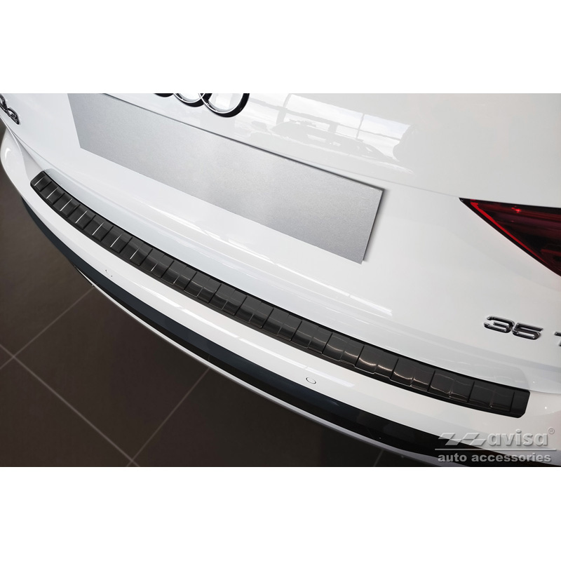 Audi Zwart RVS Bumper beschermer passend voor  Q3 II 2019- 'Ribs'