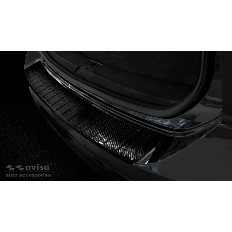 Volkswagen Echt 3D Carbon Bumper beschermer passend voor  Touran III 2015- 'Ribs'