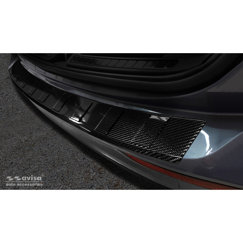 Volvo Echt 3D Carbon Bumper beschermer passend voor  V60 2018-'Ribs'