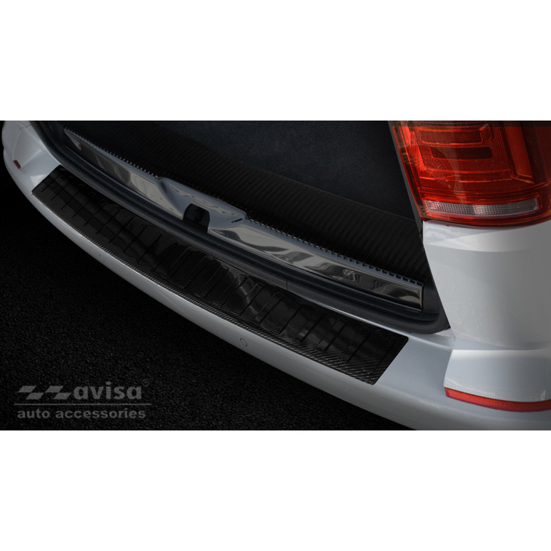 Volkswagen Echt 3D Carbon Bumper beschermer passend voor  Transporter T6 2015- (met achterklep)Ã