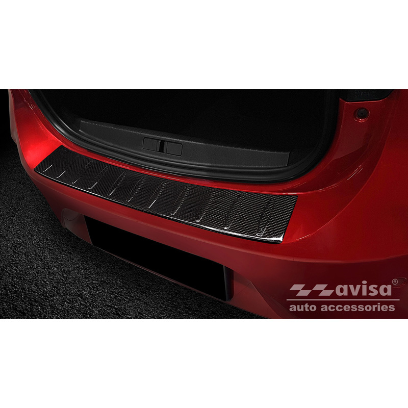 Opel Echt 3D Carbon Bumper beschermer passend voor  Corsa F HB 5-deurs GS Line 2019- 'Ribs'