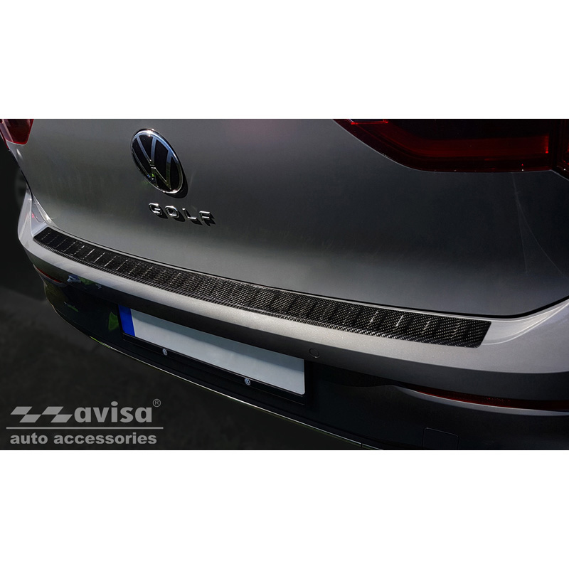 Volkswagen Echt 3D Carbon Bumper beschermer passend voor  Golf VIII HB 5-deurs 2020- 'Ribs'